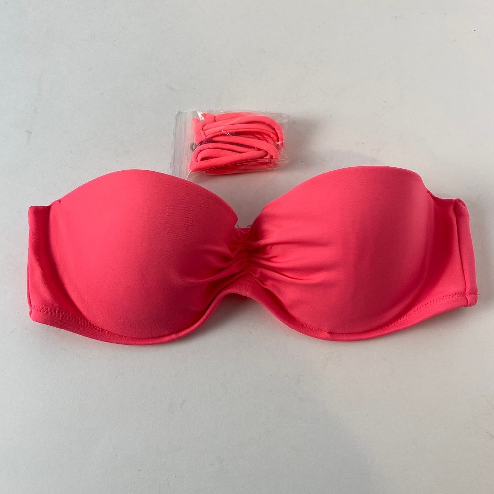 Victoria's Secret Pink Bikini Top with Ruching 32B